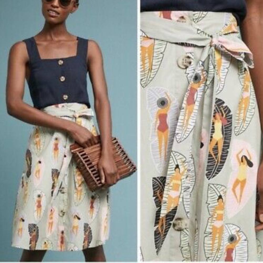 Anthropologie Eva Franco Sunbather Midi Skirt 6